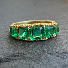 Load image into Gallery viewer, Emerald 5 Stone Ring