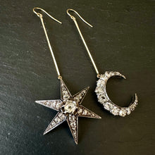 Load image into Gallery viewer, ROCKS Bespoke ~ Moon And Star Earrings