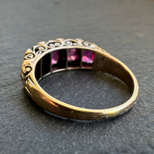 Load image into Gallery viewer, Pink Sapphire Five Stone Ring