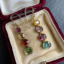 Load image into Gallery viewer, Zircon & Garnet Earrings