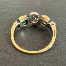Load image into Gallery viewer, Emerald and Diamond Ring