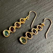 Load image into Gallery viewer, Zircon & Garnet Earrings