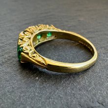 Load image into Gallery viewer, Emerald 5 Stone Ring