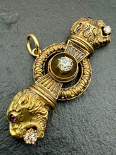 Load image into Gallery viewer, Double Headed Lion Pendant