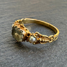 Load image into Gallery viewer, Reserved - Aqua & Pearl Ring
