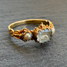 Load image into Gallery viewer, Reserved - Aqua & Pearl Ring