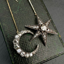 Load image into Gallery viewer, ROCKS Bespoke ~ Moon And Star Earrings
