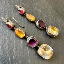 Load image into Gallery viewer, Gemstone & Paste Earrings
