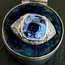 Load image into Gallery viewer, Belle Epoque Sapphire & Diamond Ring