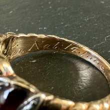 Load image into Gallery viewer, Garnet & Diamond Memorial Ring