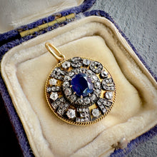 Load image into Gallery viewer, Diamond & Sapphire Souvenir Pendant