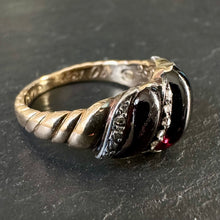Load image into Gallery viewer, Garnet & Diamond Memorial Ring