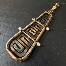 Load image into Gallery viewer, Rose Cut Diamond Greek Key Pendant
