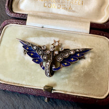 Load image into Gallery viewer, Enamel & Diamond Wing Brooch