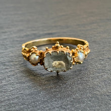 Load image into Gallery viewer, Reserved - Aqua & Pearl Ring