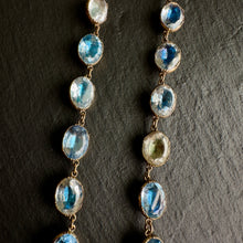 Load image into Gallery viewer, Blue Foiled Rock Crystal Rivière Necklace