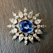 Load image into Gallery viewer, Sapphire & Diamond Pendant Brooch
