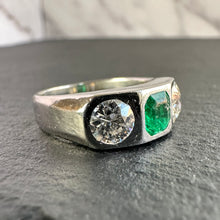 Load image into Gallery viewer, On hold - Emerald & Diamond Ring