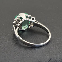 Load image into Gallery viewer, Art Deco Emerald & Diamond Ring