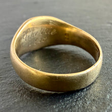 Load image into Gallery viewer, 18k Gold Antique Blank Signet Ring Small