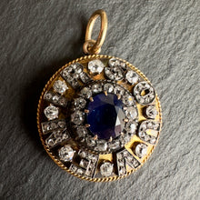 Load image into Gallery viewer, Diamond & Sapphire Souvenir Pendant