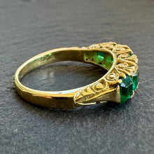 Load image into Gallery viewer, Emerald 5 Stone Ring