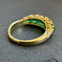 Load image into Gallery viewer, Emerald 5 Stone Ring