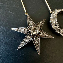 Load image into Gallery viewer, ROCKS Bespoke ~ Moon And Star Earrings