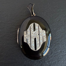 Load image into Gallery viewer, Enamel and Diamond Monogrammed Locket