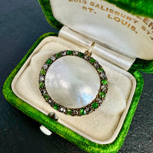 Load image into Gallery viewer, Pearl Diamond & Demantoid Brooch