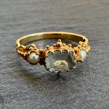 Load image into Gallery viewer, Reserved - Aqua & Pearl Ring