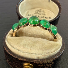 Load image into Gallery viewer, Cabochon Emerald 5 stone Ring