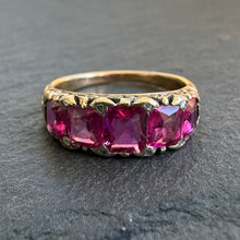 Load image into Gallery viewer, Pink Sapphire Five Stone Ring