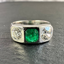 Load image into Gallery viewer, On hold - Emerald & Diamond Ring