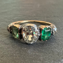 Load image into Gallery viewer, Emerald and Diamond Ring