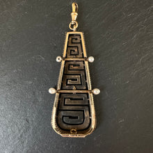 Load image into Gallery viewer, Rose Cut Diamond Greek Key Pendant