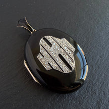 Load image into Gallery viewer, Enamel and Diamond Monogrammed Locket