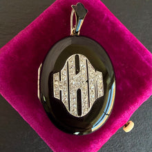 Load image into Gallery viewer, Enamel and Diamond Monogrammed Locket
