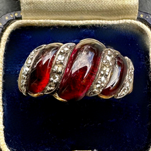 Load image into Gallery viewer, Garnet & Diamond Memorial Ring