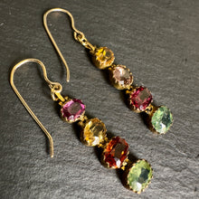 Load image into Gallery viewer, Zircon & Garnet Earrings