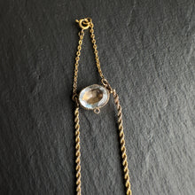 Load image into Gallery viewer, Blue Foiled Rock Crystal Rivière Necklace