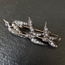 Load image into Gallery viewer, Diamond 3 Bird Brooch