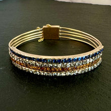 Load image into Gallery viewer, Sapphire Diamond & Topaz Bracelet