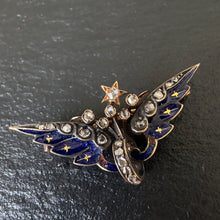 Load image into Gallery viewer, Enamel & Diamond Wing Brooch