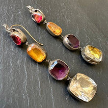 Load image into Gallery viewer, Gemstone & Paste Earrings