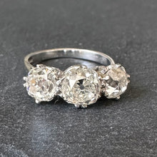 Load image into Gallery viewer, 3.37ct Diamond trilogy ring