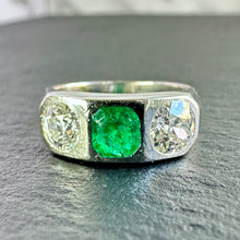 Load image into Gallery viewer, On hold - Emerald & Diamond Ring