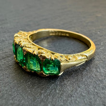 Load image into Gallery viewer, Emerald 5 Stone Ring