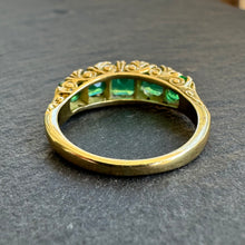 Load image into Gallery viewer, Emerald 5 Stone Ring