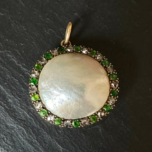 Load image into Gallery viewer, Pearl Diamond & Demantoid Brooch